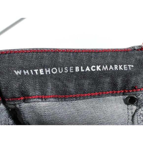 White House Black Market Classic Rise Charcoal Jegging Jeans 6 Whimsigoth Casual - Picture 8 of 10